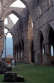 Inside the ruins of Tintern Abbey - the East window