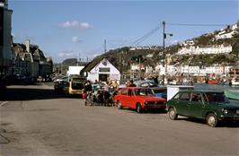 Val, Jean and Colin at West Looe after a visit to the Tasty Corner café